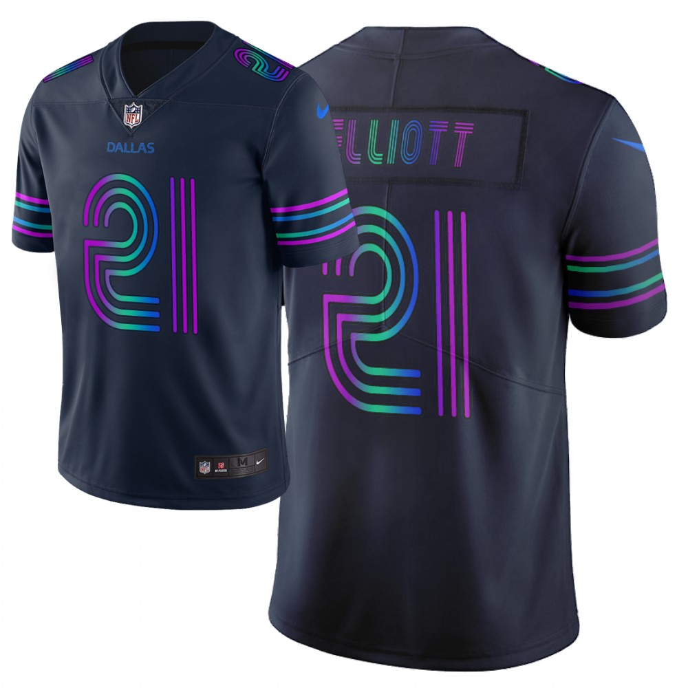 Men Nike NFL Dallas Cowboys #21 ezekiel elliott Limited city edition navy jersey